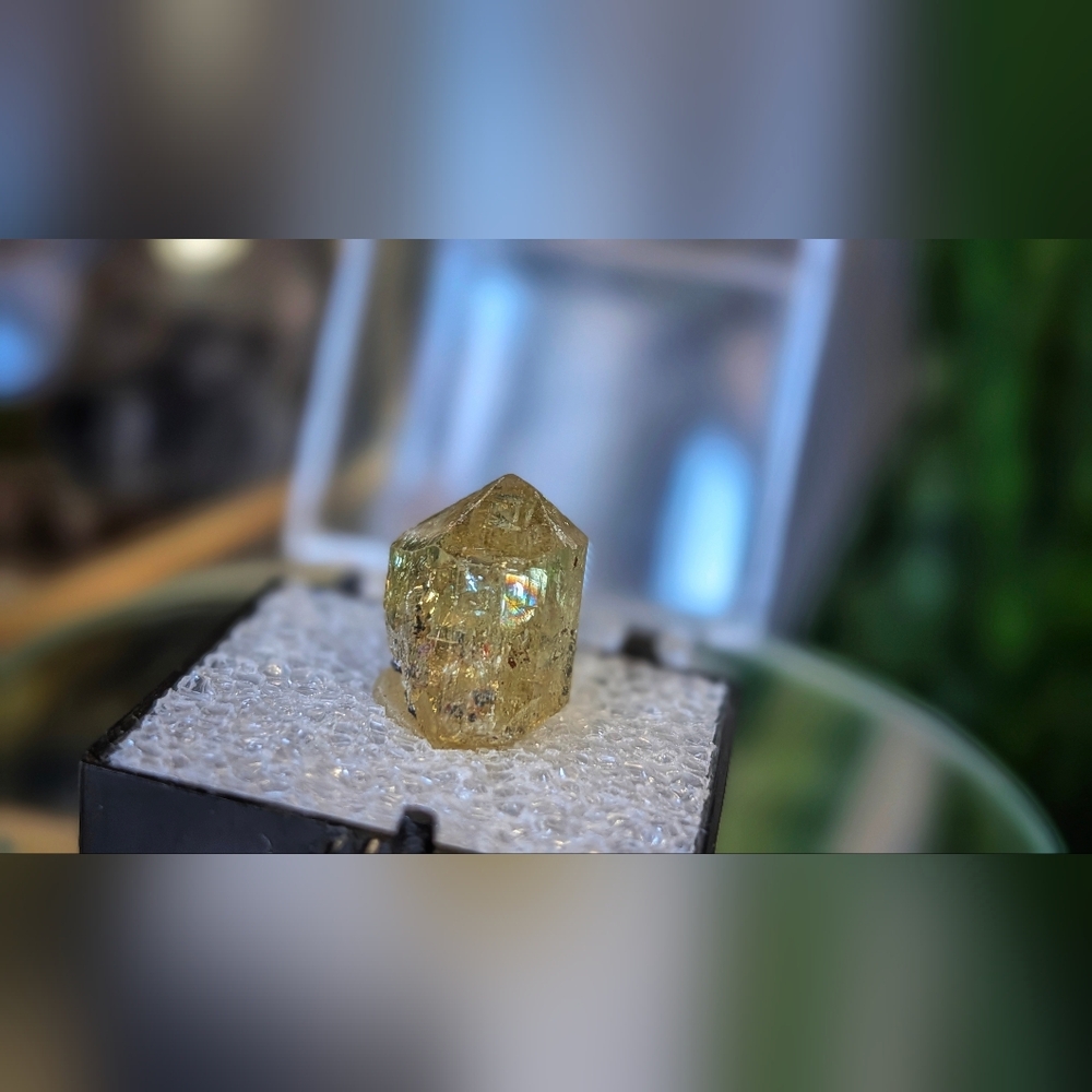 Rainbow Durango Apatite in Display Case